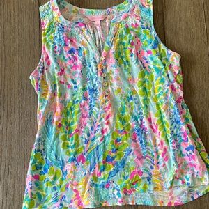 Lilly Pulitzer floral tank top size Small